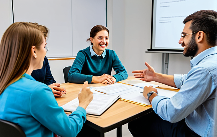 비즈니스 코칭 워크샵 운영 가이드 - Workshop Planning**

"Team meeting in a bright, modern office. Diverse group collaborating on a whit...