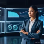 비즈니스 코칭과 비즈니스 분석 연결 - **Prompt 1: Strategic Vision through Integrated Intelligence**
    "A visually striking image depict...